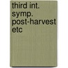 Third int. symp. post-harvest etc door Stigter