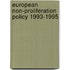 European non-proliferation policy 1993-1995