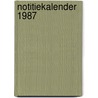 Notitiekalender 1987 door Onbekend