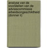 Analyse van de voorstellen van de adviescommissie arbeidsongeschiktheid (Donner II) door P. Besseling