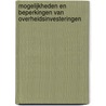 Mogelijkheden en beperkingen van overheidsinvesteringen by A. Verrips