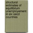 Structural estimates of equilibrium unemployement in six OECD countries