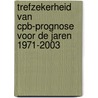 Trefzekerheid van CPB-prognose voor de jaren 1971-2003 by Janna Verbruggen
