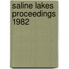 Saline lakes proceedings 1982 door Onbekend