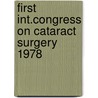 First int.congress on cataract surgery 1978 door Onbekend