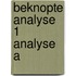 Beknopte analyse 1 analyse a