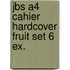 JBS A4 cahier hardcover fruit set 6 ex.