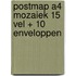 Postmap A4 mozaiek 15 vel + 10 enveloppen