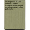 Development of a rat model ro assess analgesic efficacy using somatosensory-evoked potentials door P.J. Stienen