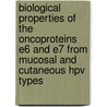 Biological properties of the oncoproteins E6 and E7 from mucosal and cutaneous HPV types by W. Liang Dong