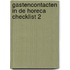 Gastencontacten in de horeca checklist 2