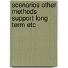 Scenarios other methods support long term etc door Onbekend