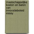Maatschappelijke kosten en baten van innovatiebeleid Essay