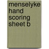 Menselyke hand scoring sheet b door Mesker
