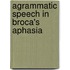 Agrammatic speech in broca's aphasia