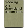 Modeling one dimensional pattern form. door Kaashoek