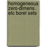 Homogeneous zero-dimens. etc borel sets door Engelen