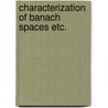 Characterization of banach spaces etc. by Dulst