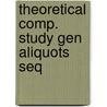 Theoretical comp. study gen aliquots seq by Riele