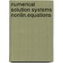 Numerical solution systems nonlin.equations