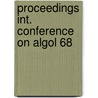 Proceedings int. conference on algol 68 door Onbekend