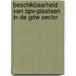 Beschikbaarheid van BPV-plaatsen in de GDW sector