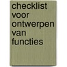 Checklist voor ontwerpen van functies door Woestyne