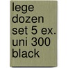 Lege dozen set 5 ex. UNI 300 black by Unknown