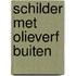 Schilder met olieverf buiten