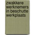 Zwakkere werknemers in beschutte werkplaats