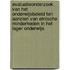 Evaluatieonderzoek van het onderwijsbeleid ten aanzien van etnische minderheden in het lager onderwijs