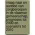 Vraag naar en aanbod van zorgberoepen in de Vlaamse Gemeenschap, prognoses tot 2000 en scenario's tot 2010