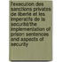 L'execution des sanctions privates de liberté et les imperatifs de la securité/The implementation of prison sentences and aspects of security
