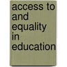 Access to and equality in education door K. Singh