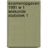 Examenopgaven 1981 w 1 wiskunde statistiek 1 door Onbekend