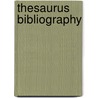 Thesaurus bibliography door Aa