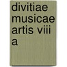 Divitiae musicae artis viii a door Smits Waesberghe