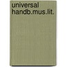 Universal handb.mus.lit. door Pazdirek