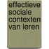 Effectieve sociale contexten van leren