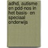 ADHD, autisme en PDD-NOS in het basis- en speciaal onderwijs