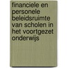 Financiele en personele beleidsruimte van scholen in het voortgezet onderwijs door R.H. Hofman