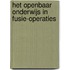 Het openbaar onderwijs in fusie-operaties