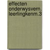 Effecten onderwysvern. leerlingkenm.3 door Kamphorst