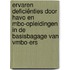 Ervaren deficiënties door havo en mbo-opleidingen in de basisbagage van vmbo-ers