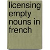 Licensing empty nouns in French by A.P. Sleeman