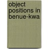 Object positions in Benue-Kwa door V. Manfredic