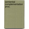 Sentential complementation proc. door Onbekend