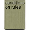 Conditions on rules door Haan