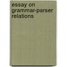 Essay on grammar-parser relations by Koot