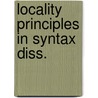 Locality principles in syntax diss. door Koster